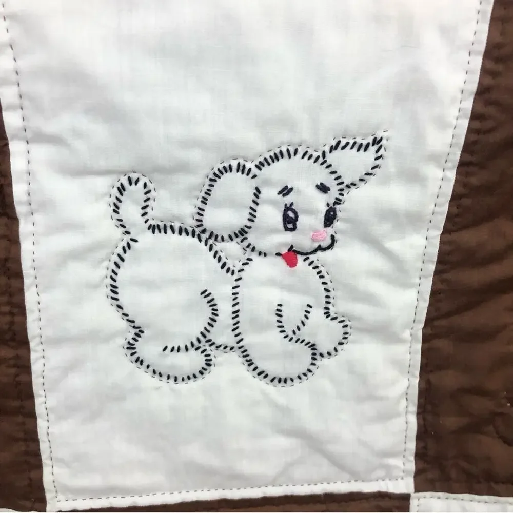 Vintage Embroidered Animal Quilt